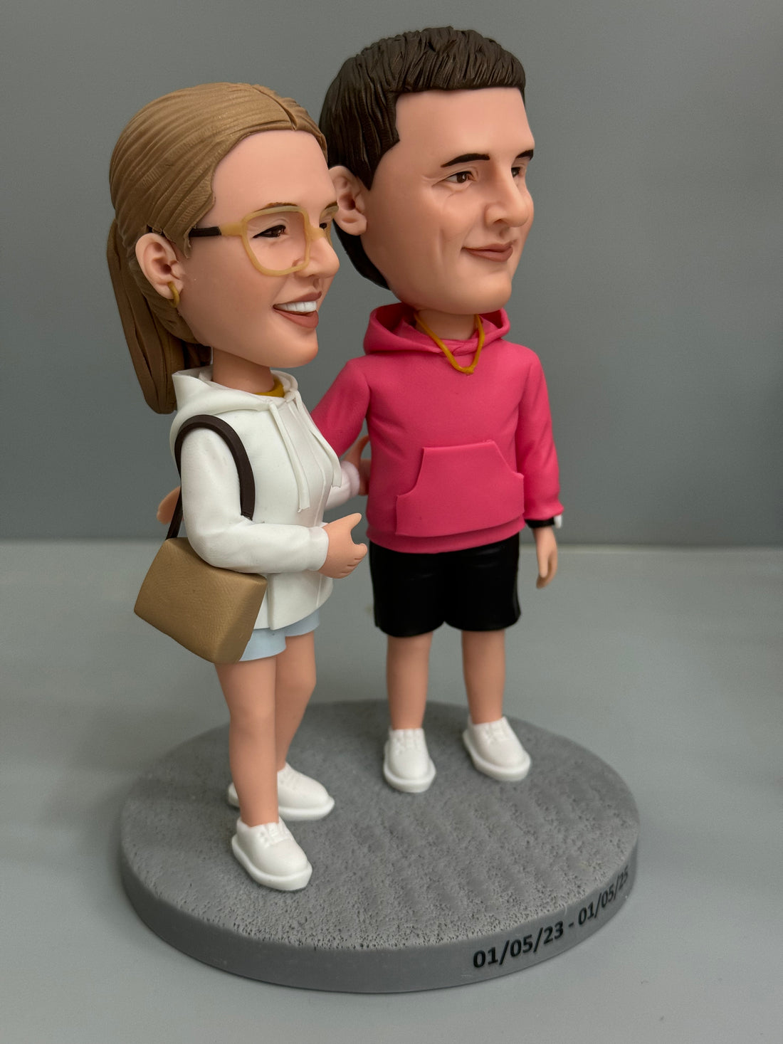 Fully Customizable 2 person Custom Bobblehead With Engraved Text