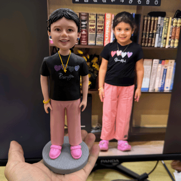 Fully Customizable 1 person Custom Bobbleheads With Engraved Text